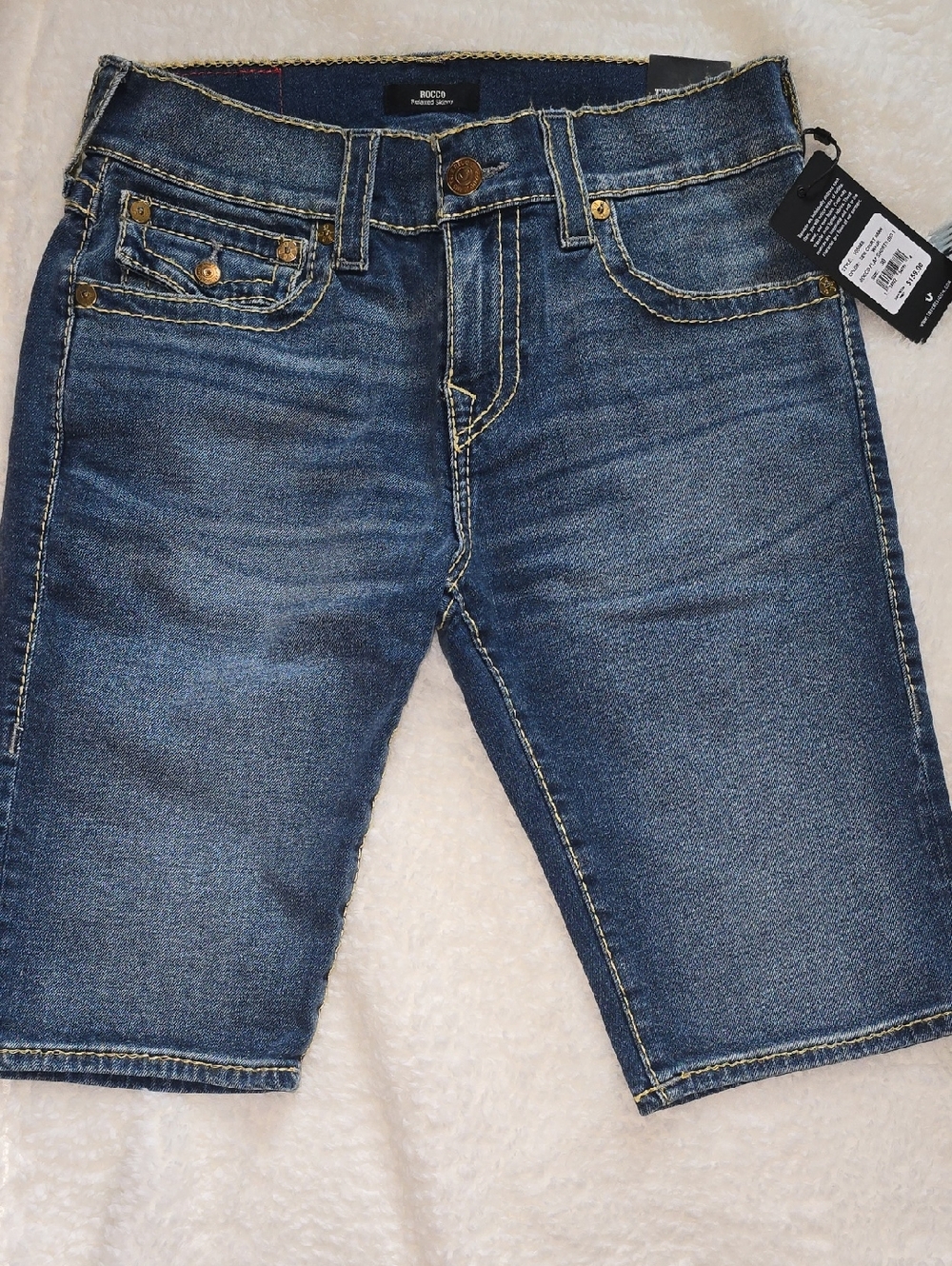 True Religion Rocco Flap Blue Denim Shorts